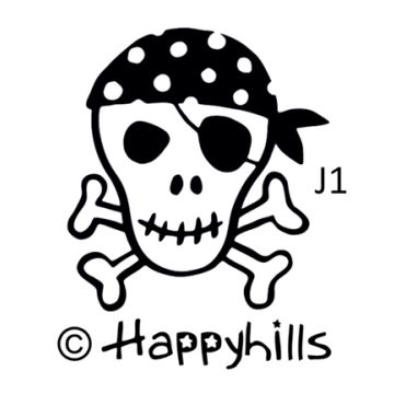 Figurenkegelstempel Pirat Totenkopf 2,3 cm