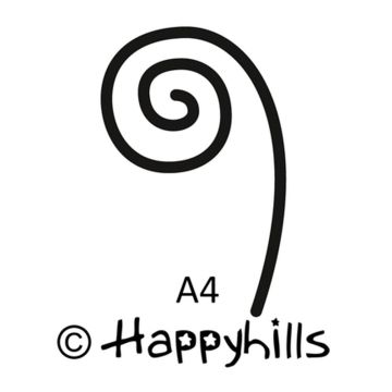 Figurenkegelstempel Kringel links 2,3 cm Happyhills Stempel