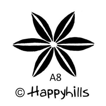 Figurenkegelstempel Ornament Blume 2,3 cm Happyhills Stempel