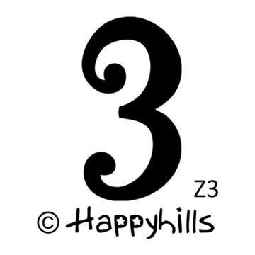 Figurenkegelstempel Zahl 3 2,3 cm