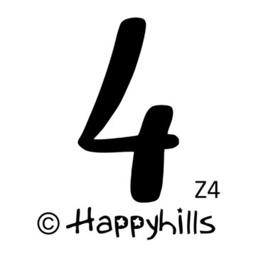 Figurenkegelstempel Zahl 4 2,3 cm