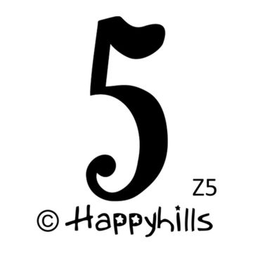 Figurenkegelstempel Zahl 5 2,3 cm