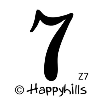 Figurenkegelstempel Zahl 7 2,3 cm