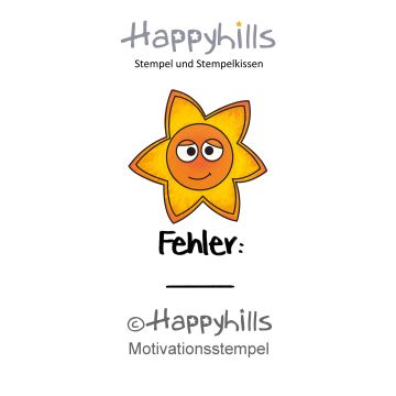 Stempel Fehler 2,5X3,5 cm Happyhills Stempel