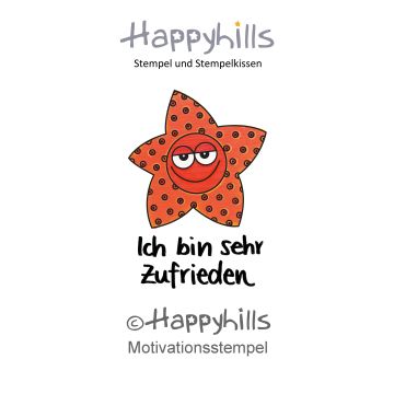 Stempel sehr zufrieden 2,5X3,5 cm