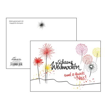 Postkarte gestempelt Feuerwerk bayrisch 10,5x14,8 cm 1 Stück