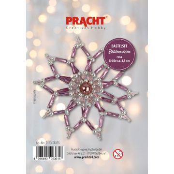 Bastelset Blütenstern rosa ca.8,5 cm Pracht Creatives Hobby Weihnachtsbaumschmuck , Baumschmuck