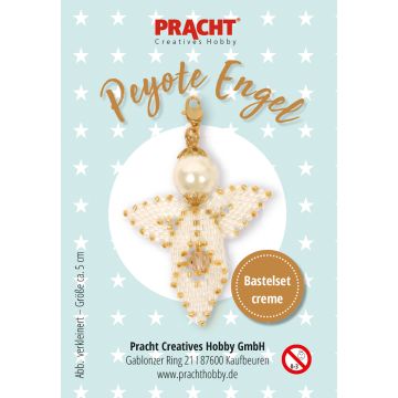 Bastelset Peyote Engel creme goldfarben ca. 5 cm