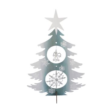 Bastelset Weihnachtsbaum grau silberfarben 43x34 cm