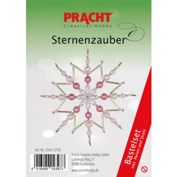 Bastelset Sternenzauber rosa goldfarben 12 cm