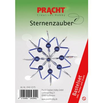 Bastelset Sternenzauber blau silberfarben 12 cm