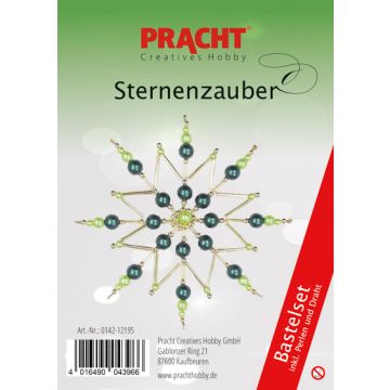 Bastelset Sternenzauber grün goldfarben 12 cm