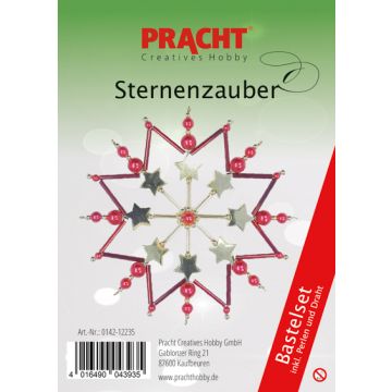 Bastelset Sternenzauber rot goldfarben 12 cm