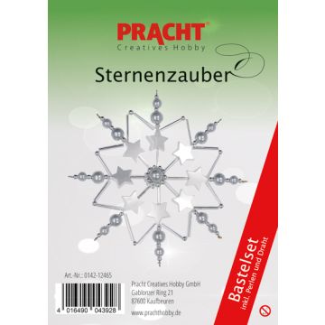Bastelset Sternenzauber grau silberfarben 12 cm