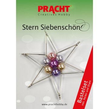 Bastelset Stern Siebenschön bunt 11x11 cm Pracht Creatives Hobby Weihnachtsbaumschmuck , Baumschmuck
