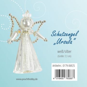 Bastelset Schutzengel Ursula kristall silberfarben ca. 7 cm