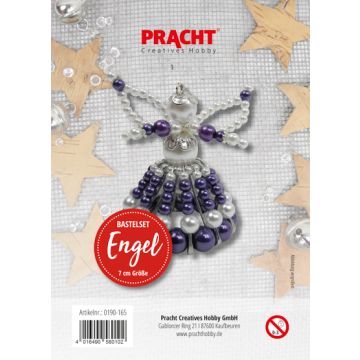 Bastelset Engel lila-silberfarben ca. 7 cm