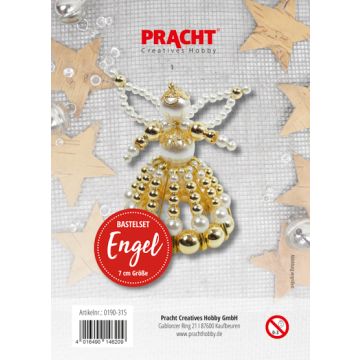Bastelset Engel weiß-goldfarben ca. 7 cm