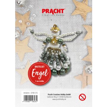 Bastelset Engel grün-goldfarben ca. 7 cm