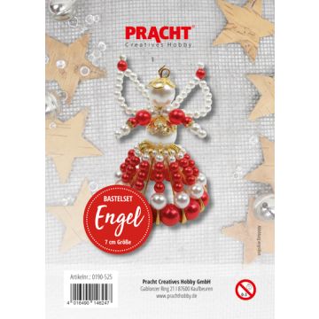 Bastelset Engel rot-goldfarben ca. 7 cm