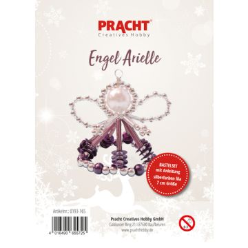 Engelset mit Pailletten silberfb.-lila ca. 7 cm