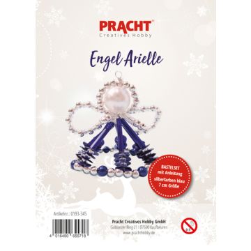 Engelset mit Pailletten silberfb.-blau ca. 7 cm