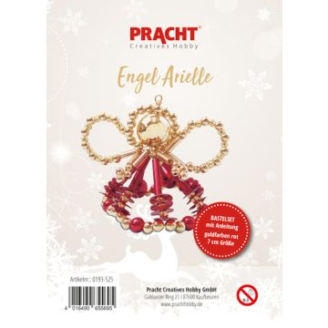 Engelset mit Pailletten goldfb.-rot ca. 7 cm