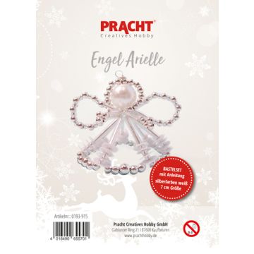 Engelset mit Pailletten silberfb.-weiß ca. 7 cm