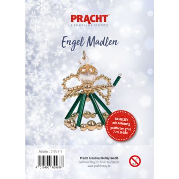 Bastelset Engel m. Kerze goldfb.-grün ca. 7 cm