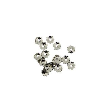 Perlkappen platinfarben 4 mm