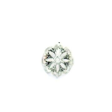 Perlkappen platinfarben 14 mm