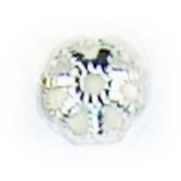 Perlkappen platinfarben 6 mm