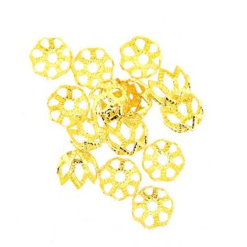 Perlkappen goldfarben 6 mm