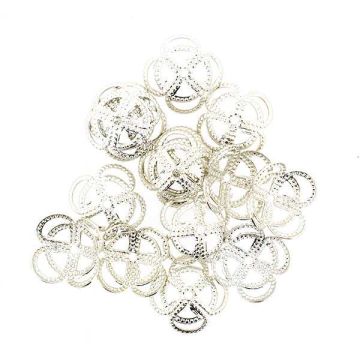Perlkappen platinfarben 10 mm