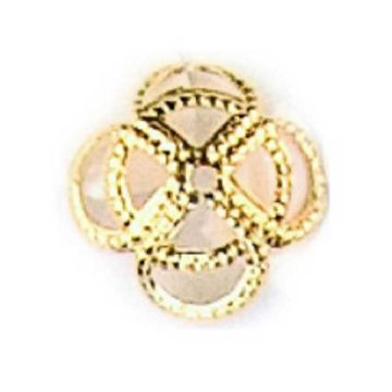 Perlkappen goldfarben 10 mm