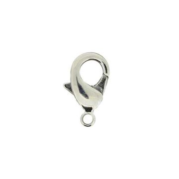 Karabiner mit Spaltring platinfarben 19 mm