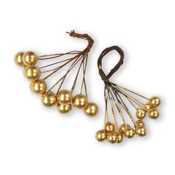 Deko-Beeren goldfarben 11+9 mm