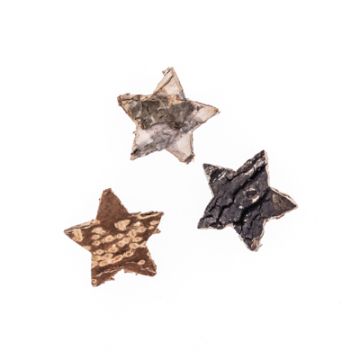 Birkenrinde Stern natur 3 cm