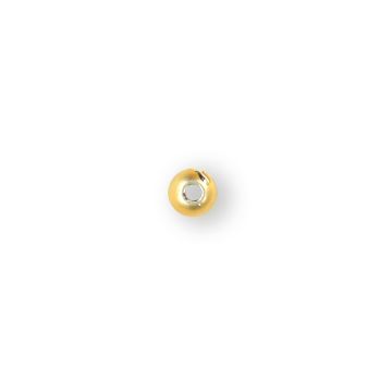 Metallic Rundperle goldfarben matt Deko 3 mm Lochgröße 0,8 mm 125 Stück