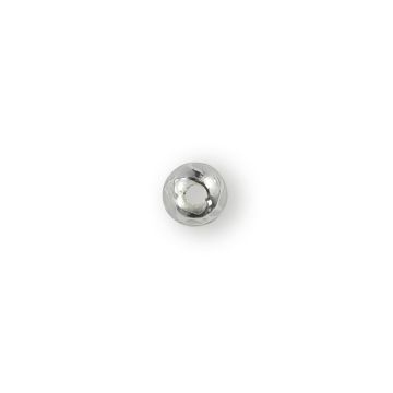 Metallic Rundperle silberfarben matt Deko 4 mm Lochgröße 0,8 mm 80 Stück