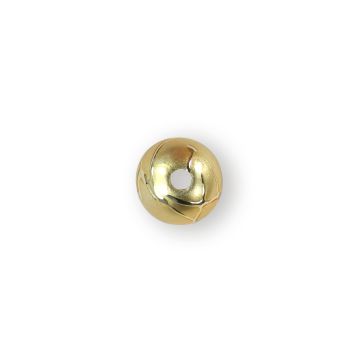Metallic Rundperle goldfarben matt Deko 6 mm Lochgröße 1 mm 35 Stück