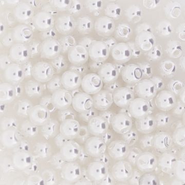 Wachsperlen weiß 2 mm Lochgröße 0,5 mm