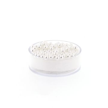 Wachsperlen weiß 2,5 mm Lochgröße 0,6 mm