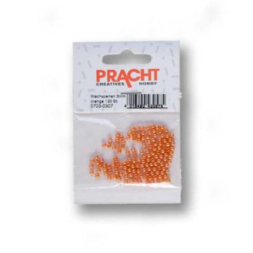 Wachsperlen orange 3 mm Lochgröße 0,7 mm