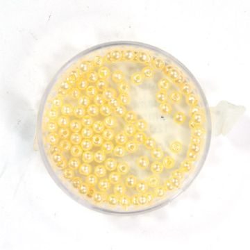 Wachsperlen champagner 3 mm Lochgröße 0,7 mm
