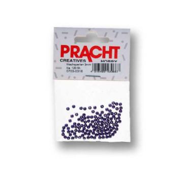 Wachsperlen lila 3 mm Lochgröße 0,7 mm