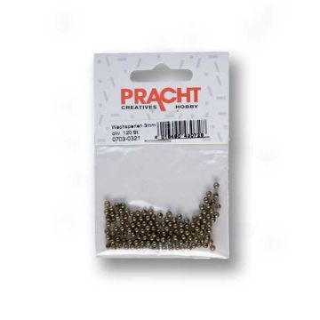 Wachsperlen oliv 3 mm Lochgröße 0,7 mm