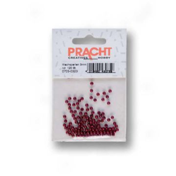 Wachsperlen rot 3 mm Lochgröße 0,7 mm