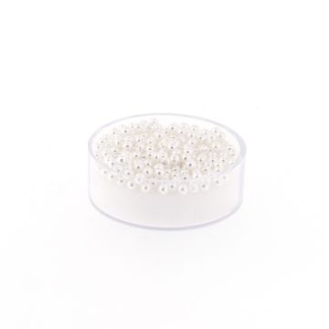 Wachsperlen weiß 3 mm Lochgröße 0,7 mm