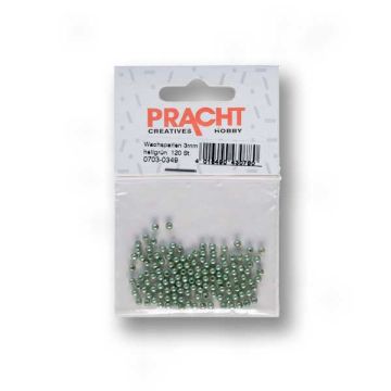 Wachsperlen grün 3 mm Lochgröße 0,7 mm